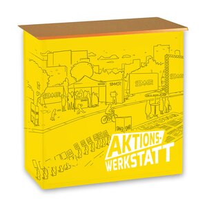 Textil-Falttheke inkl. Druck